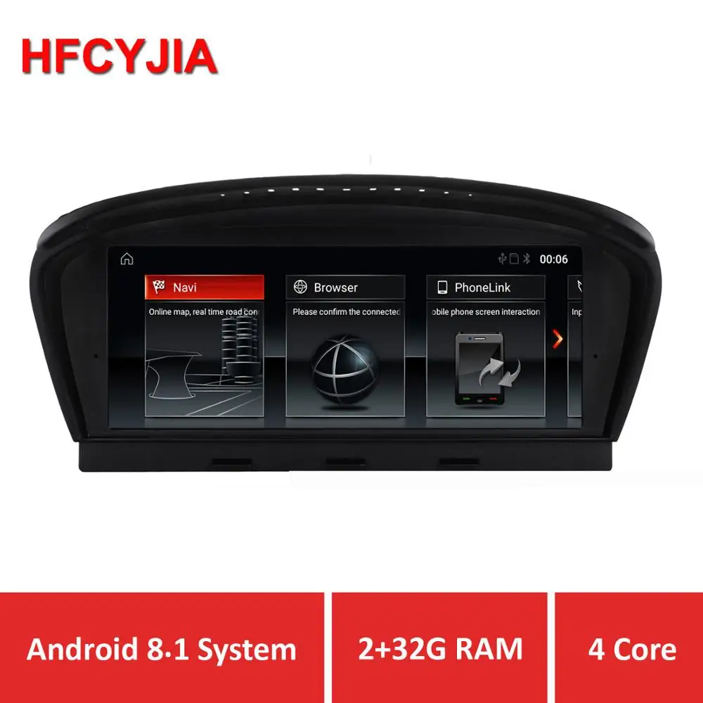 

HFCYJIA 8.8" Car GPS Navi Screen For BMW E60 E90 2005-2012 Android 8.1 System Display Player 2+32G RAM WIFI Google BT IPS Touch