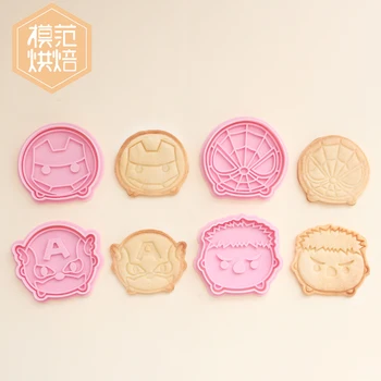 

Marvel Cookie Cutters Spiderman iron Man Avengers Kitchen Supplies Kichen Accessories Disney Tsum Baking Tools for Cakes