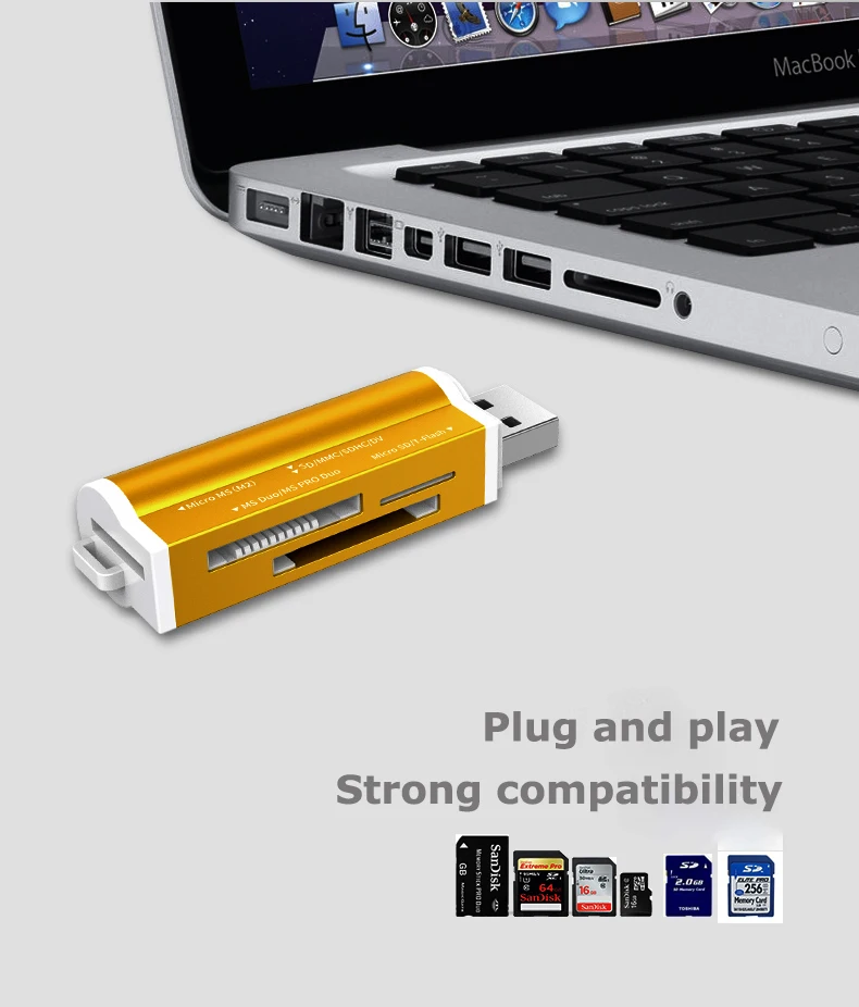 Считыватель карт памяти высокоскоростной OTG USB2.0 Универсальный OTG TF/SD для планшетов компьютерные удлинители