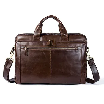 

Black/Brown Bag men's Leather briefcase Male man laptop bag natural Cow Leather for men Messenger bags men's briefcases Handbag