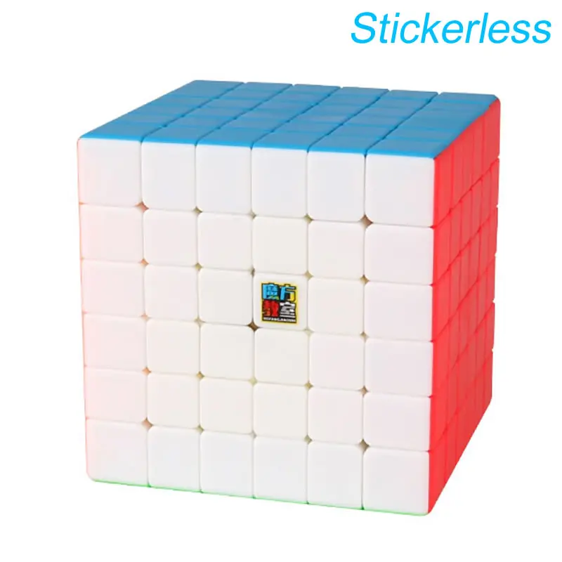 Stickerless MoYu MeiLong 6 6x6x6 магический куб MeiLong6 6x6 Профессиональный Neo скоростной куб головоломка антистресс Развивающие игрушки для детей - Цвет: Stickerless