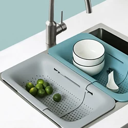 Strainer Kitchen Sink Basket Vegetables Drain Tidy Design Kitchen Fixture Organizer Fregaderos De Cocina Home Improvement YQ50