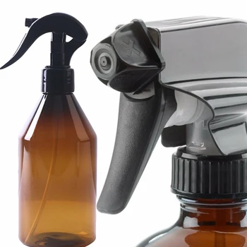 

300ML empty brown plastic spray bottle for cleaning plant watering fine spray