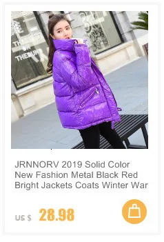 JRNNORV модная зимняя куртка для женщин, тонкая Свободная верхняя одежда, стеганая куртка средней длины, толстая хлопковая куртка, теплая флисовая парка, S-2XL