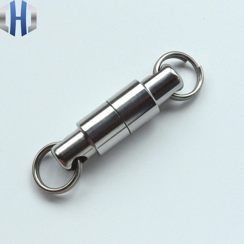 

New Arrival Iron Super Magnetism Tool EDC Titanium Alloy Double Detachable Design Keychain With Magnet EDC Luxury Key Ring