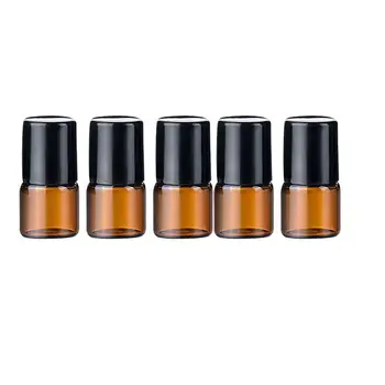 

5PCS Durable Portable Delicate Practical 1ml Dispensing Bottles Roll-Ball bottles for Perfume