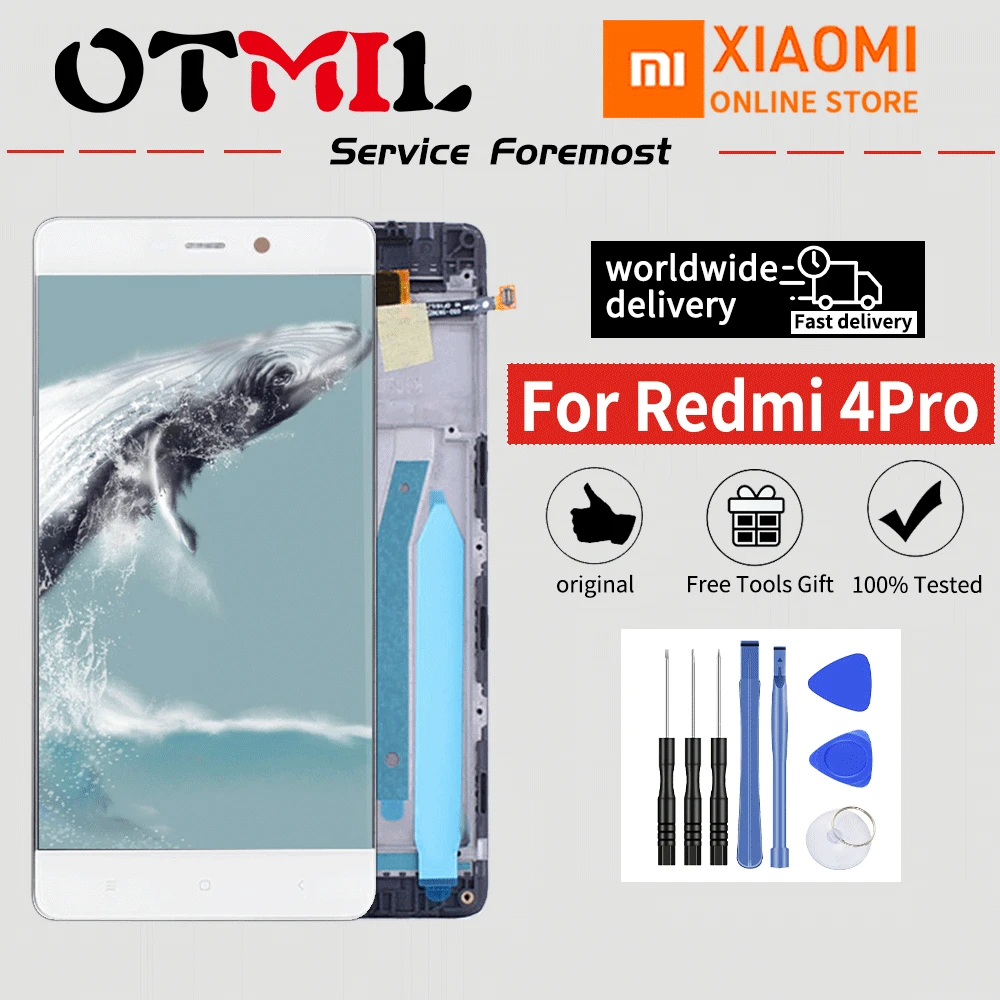  Original 5.0'' LCD For XIAOMI Redmi 4 Pro 4Pro Display Touch Screen with Frame For XIAOMI Redmi 4 P