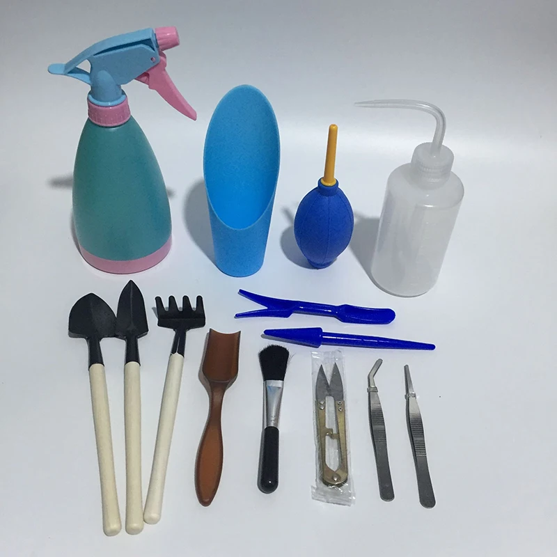 

Pot Planting Plastic Mini Loose Soil Gardening Tool Sets Gardening Hand Tools Excavation Bonsai Plants 14 Pieces Plantkit