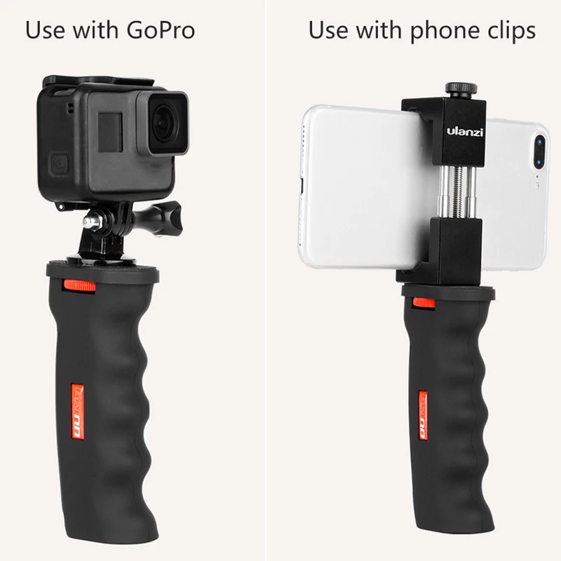 ABKT-UURig R003 Handheld Camera Holder Grip Universal Handle Grip Holder Selfie Stick for IPhone X GoPro Hero 6/5 Canon DSLR Cam