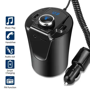 

Cup holder car MP3 player usb charger FM player receiver transmitter player hands-free phone durable