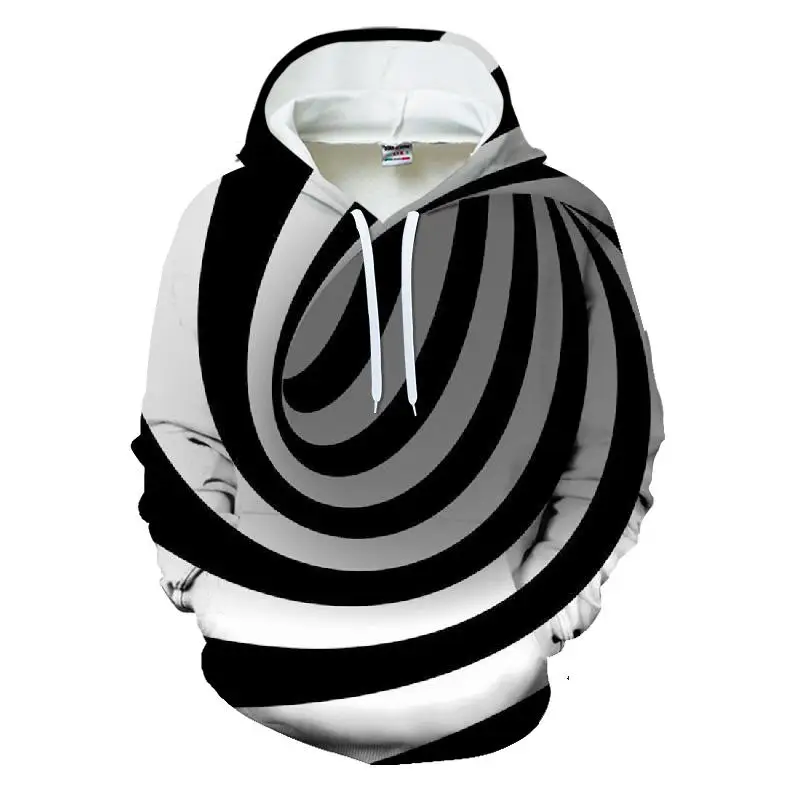 Новая крутая мужская толстовка с капюшоном белая полосатая свободная хип-хоп