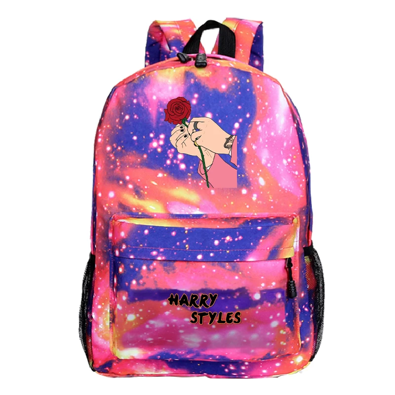 

Harry Styles printed backpack teenager girl schoolbag laptop backpack casual travel backpack outdoor backpack