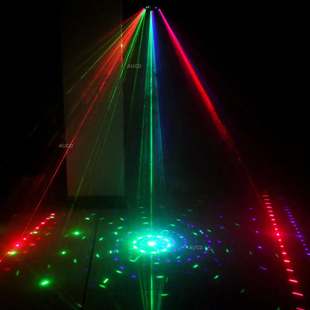 RGB DMX музыкальный лазерный проектор со звуковой звездой лампы огни Рождество