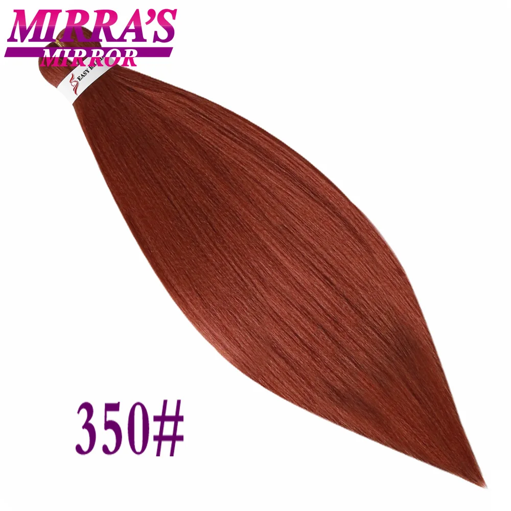 Мирра зеркало крючком легкая, огромные косички, волосы предварительно растянута эффектом деграде(переход от темного к плетение синтетические накладные волосы прямые волосы Yaki синий и красный цвета - Цвет: #350