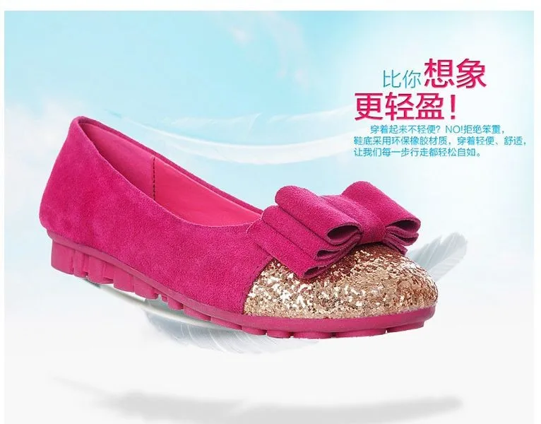 

2016 New Style Fashion Korean-style Moccosins Bow Women's Shoes Women's Genuine Leather Shoes Fashion Women's Shoes