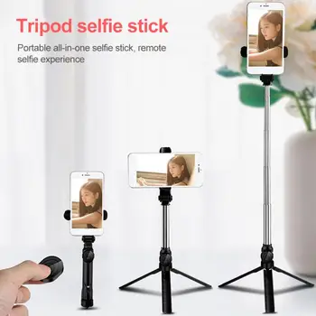 

Bluetooth Wireless Remote Selfie Stick Remote Extendable Telescopic Mini Monopod & Tripod Phone Stand With Shutter Remote