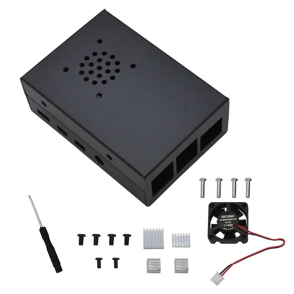 Для Raspberry Pi 4 легкий защитный корпус охлаждающий вентилятор аксессуары металлический алюминиевый сплав корпус Корпус чехол простая установка