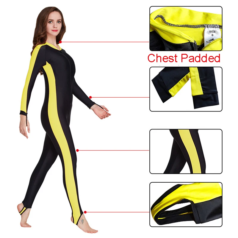 Description Picture 6 of itemSBART-UPF 50 + Lycra Diving Wetsuit, Anti UV, One Piece Rash Guard, Long Sleeve Swimwear, Sun Protection, Men and Women