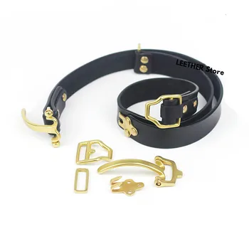 

4pcs/1set Littleton cavalry belt buckle Pure Brass Buckle Carved buckle Shoulder bag lock DIY Leather tools Handicrafts