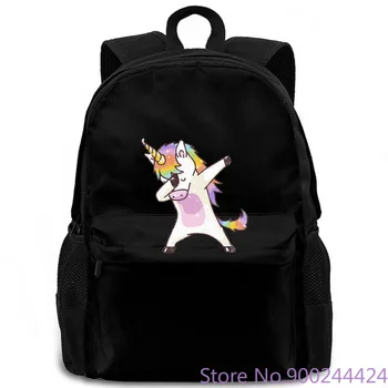 

UNICORN DAB I Dance DJ MC Disco Club Clubbing Party Hard Thug Rainbow Novelty Cool women men backpack laptop travel school