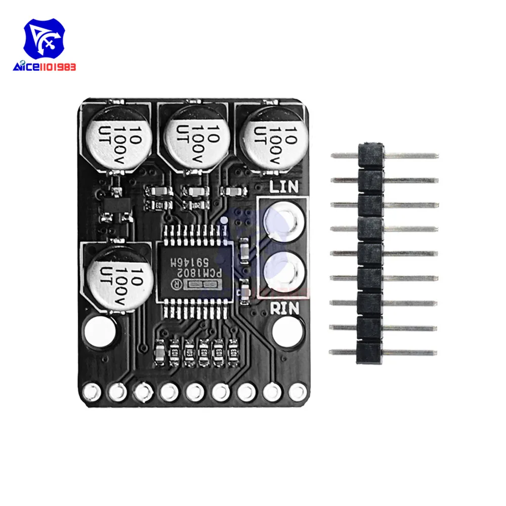 Модуль датчика ADC diymore PCM1802 SNR 24 бита преобразователь системы A/D Delta Sigma PCM AV