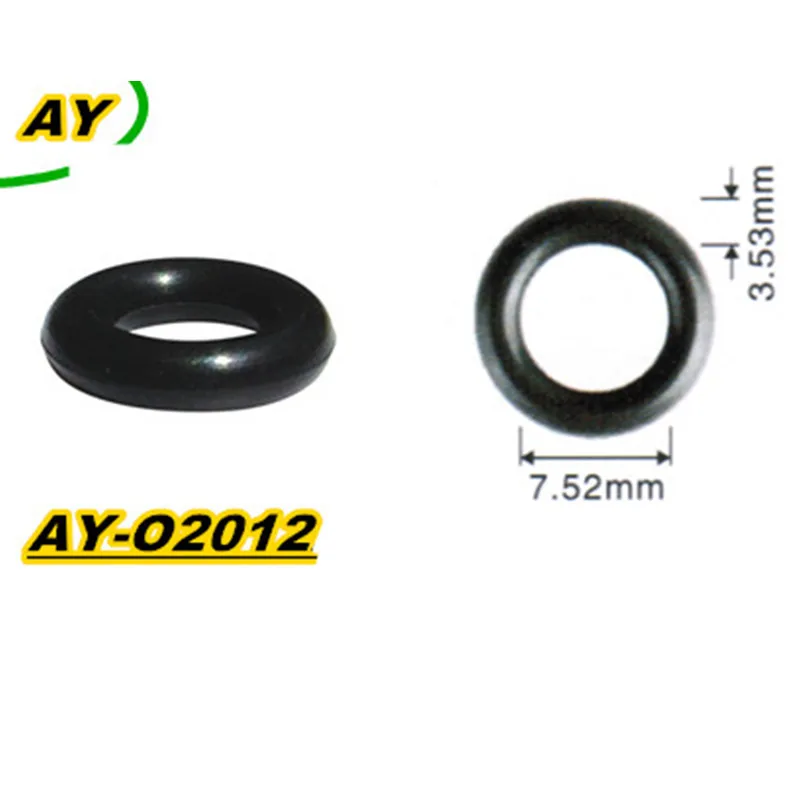 100pieces Universal Fuel Injector O-rings GB3-100 ASNU08C Fuel Injector Repair Kits 7.52*3.53mm (AY-O2012A)