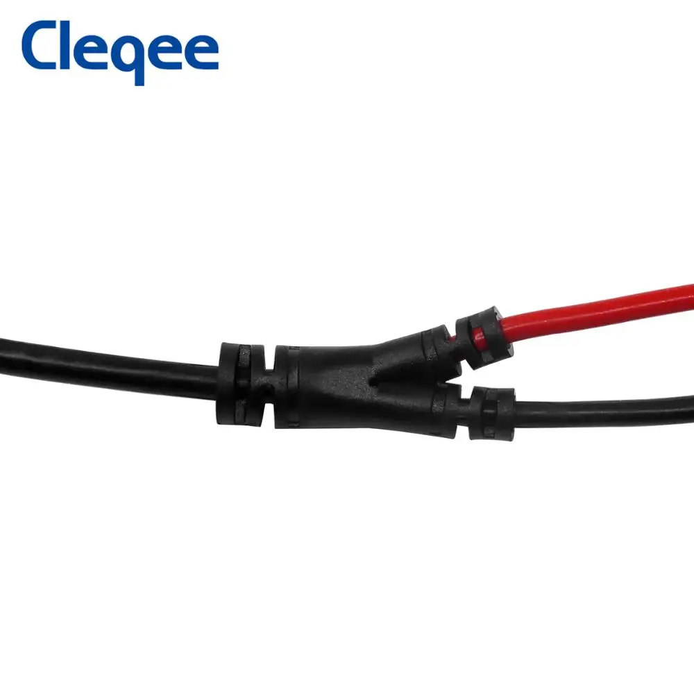 Cleqee P1007B BNC Q9 штекер в двойной зажим с крючком для испытания зонда Тестовый Кабель для осциллографа генератор сигналов