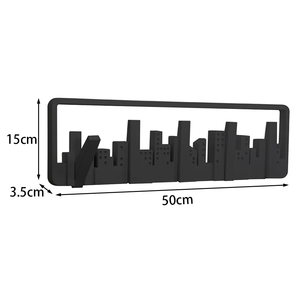 Hanger Durable Sturdy Black Home Wall Mount Multipurpose Bedroom Decorative Storage Pastoral Style Hook Coat Living Room