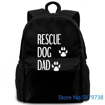 

Rescue Dog Dad for Animal Lovers Movie Straight women men backpack laptop travel school adult student