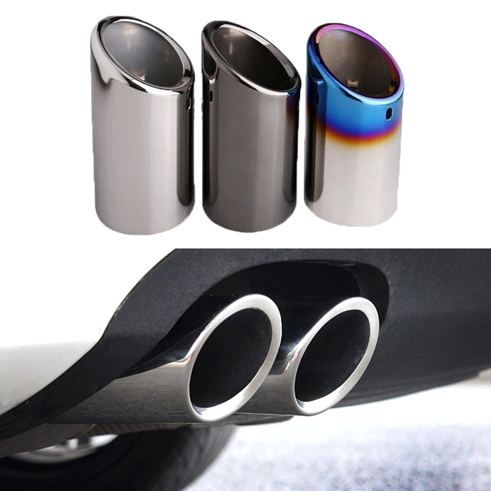 

2Pcs Auto Car Exhaust Muffler Tip Pipes Covers for VW Tiguan Passat B7 CC Audi A3 8P A4 B8 Q5 A1 Volkswagen Car Accessories
