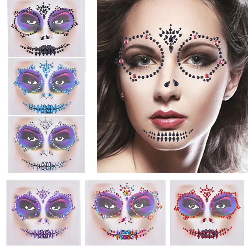 Buy Face Jewels Festival Clothing Rhinestone Face Gem Jewelry Rave Mask Diy Diamond  Face Sticker For