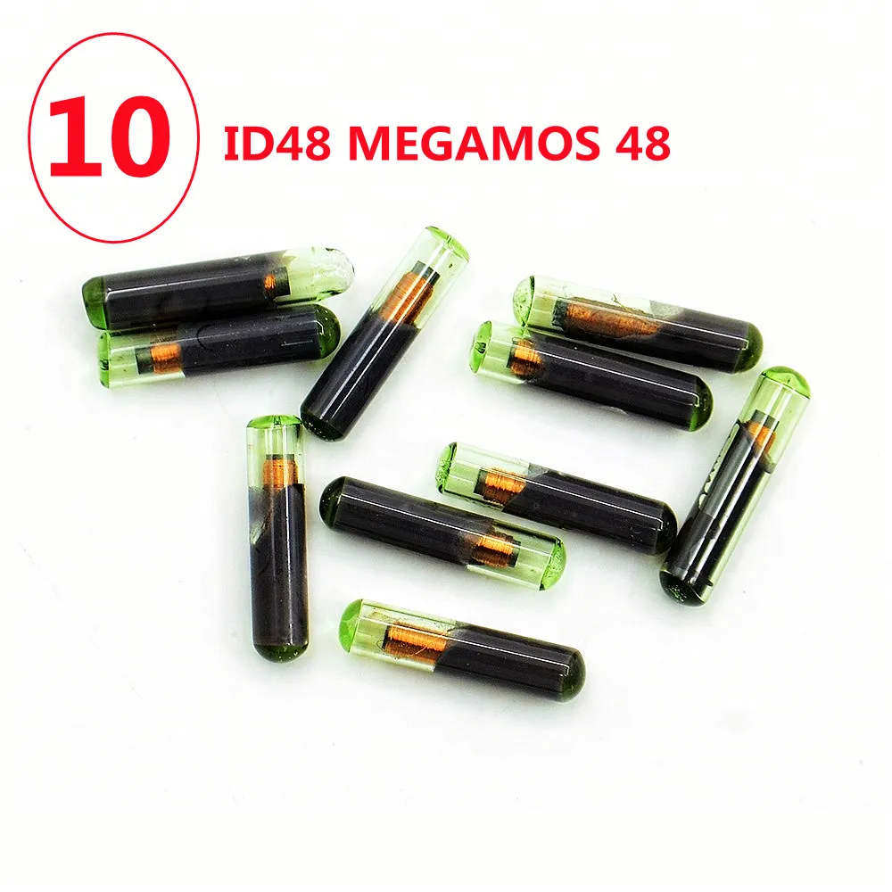 10PCS Megamos 48 Chip Transponder ID48 T6 Glass Chip For MINI KEY TOOL KD MAX Key Tool Plus For Golf Mk7 Golf 6 Polo Skida Seat