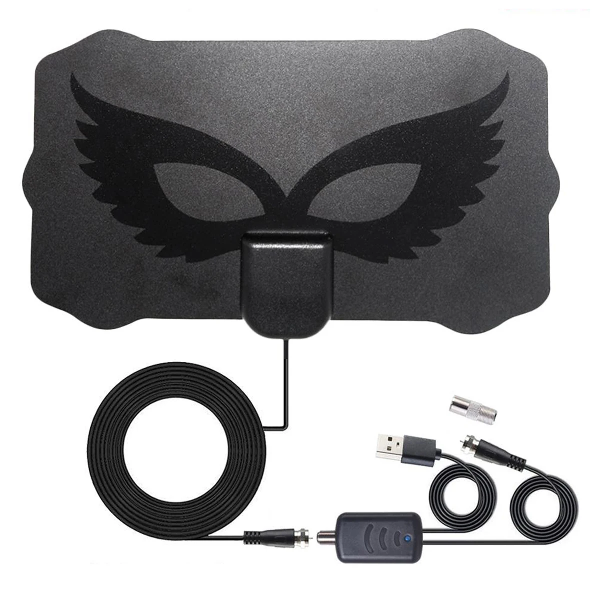 4K 25dB High Gain 1080P Digital Indoor HD TV Antenna With Signal Amplifier 999 Miles Halloween Mask Shape TV Antennas