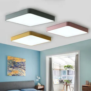 Image 1 - מודרני מינימליסטי LED תקרת אור פשוט משטח משובץ שלט רחוק עמעום תקרת מנורת מטבח סלון חדר שינה stud