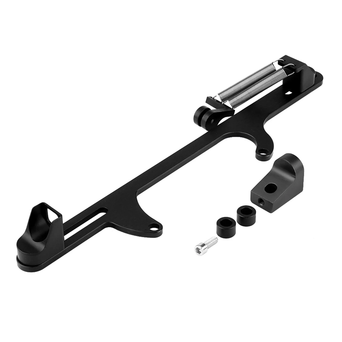 Black Aluminum Throttle Bracket Cable adjustable dual return stainless
