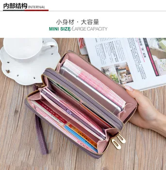 

New Ladies Wallet Long Large Capacity Double Zip Clutch Wallet Female Double Clutch Bag Fashion Wallet