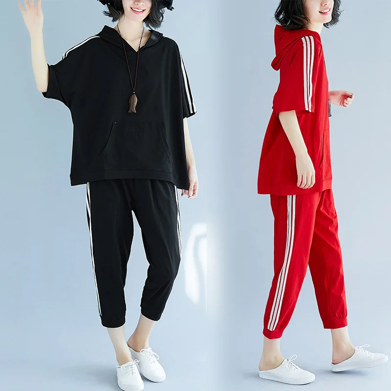 

Photo Shoot 2019 New Style Fat Mm Large Size Dress Slimming Loose And Plus-sized WOMEN'S Dress Sports Set