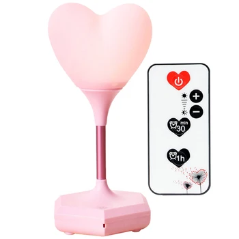 

USB LED Dimming Heart Silicone Night Light Kids Bedroom Home Modern Indoor Study Bedside Decoration Creative Gift Lamp