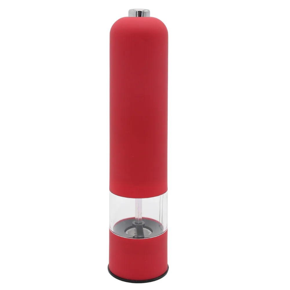 Electric Salt And Pepper Grinders Salt Spice Herb Pepper Mill Fully automatic seasoning Kitchen Cooking Tools Accessories - Цвет: Red
