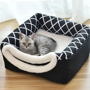 

Cat Sleeping House Mat Warm Soft Sleeping Bed For Dogs Cats Pet Cat Dog Dual-Use Pad Nest Non-slip Breathable Dog Kennel L/XL #1