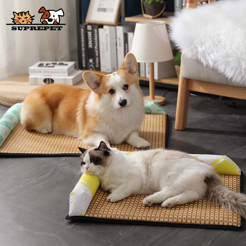 

SUPREPET Pet охлаждающий коврик для собаки, спальный пол, матрас, водонепроницаемая, удобная кровать, роскошная, для путешествий, коврик из ротанга, дышащий, для отдыха, кошачье гнездо