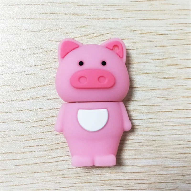 PenDrive Cartoon Cute Pig Cartoon Real Capacity 8GB 16GB 32GB 64GB 128GB USB Flash Drive Animal Memory Stick U Disk Gift