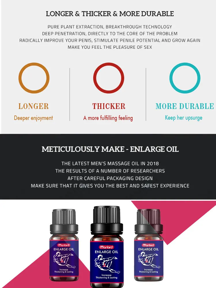 Manbird Penis Enlargement Cream Lubricant Lube Big Dick Massage Gel pills Increase Penis Growth Erection Thickening Oil for Men  4