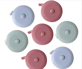 

48pcs/Lot Auto Retractable 1.5m Tape Advertising Gift Plastic Tape Measure Clothing Inch Soft Ruler Stationery RU002