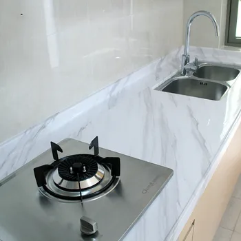 

PVC Modern Simple Marble Wallpaper Waterproof Bathroom Wall Decor Kitchen Countertop Stickers Vinyl Self Adhesive Contact Paper