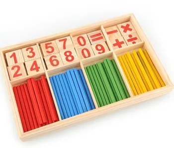 

Math Educational Wooden Toys for Children Early Learning Puzzle Kids Number Counting Sticks Teaching Aids