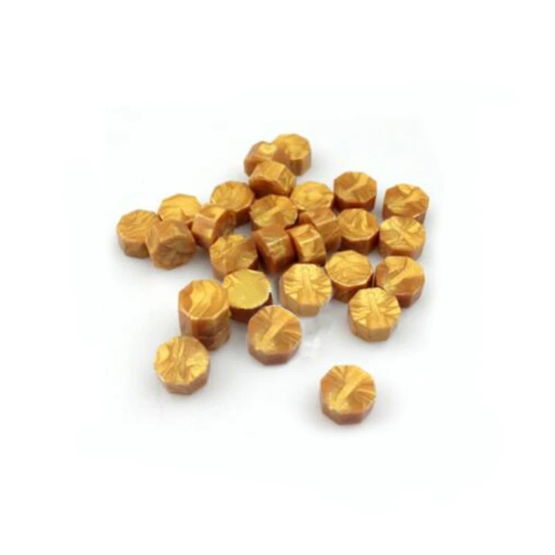 Gold 100pcs 5/30/100pcs Stamp Wax Vintage Wax Seal Stamp Tablet Pill Beads for Envelope Documents Wedding Wax Seal Ancient Sealing Wax - Цвет: Gold 100pcs