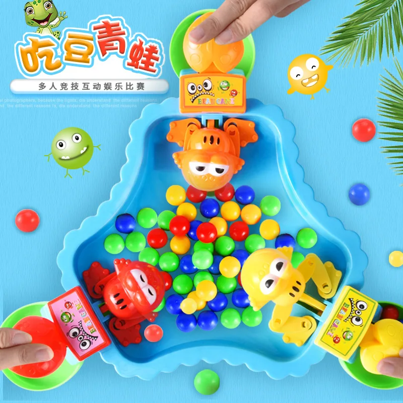 Douyin Горячая 3 человек диск лягушка PAC-Toy 24 бобы родитель и ребенок интерактивные развивающие игрушки