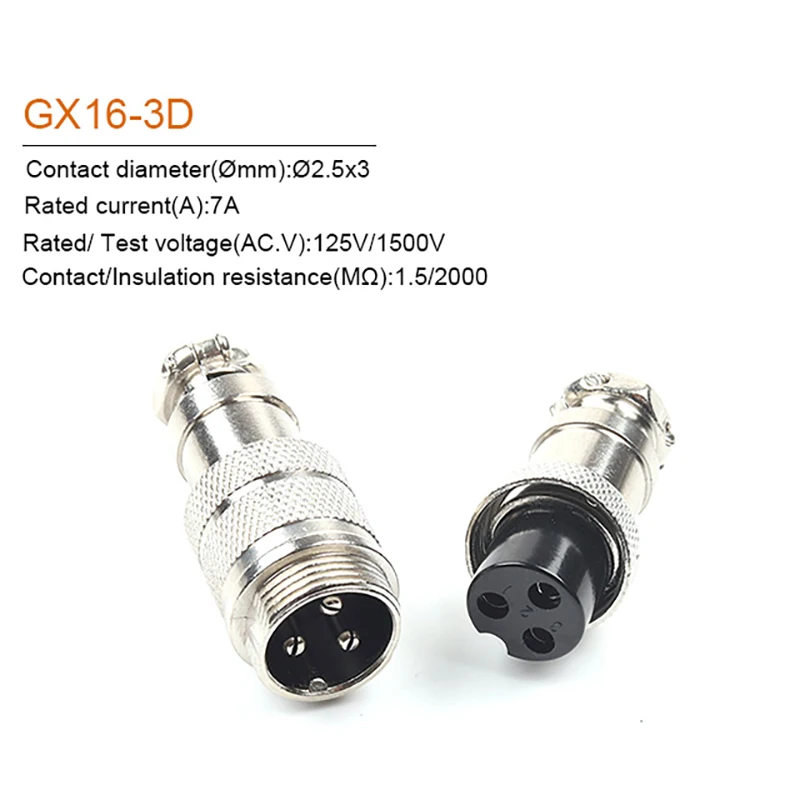 1Set Gx16 Butting Circular Aviation Connector Male & Female Plug 2/3/4/5/6/7/8/9/10 Pin Wire Panel Docking Connectors