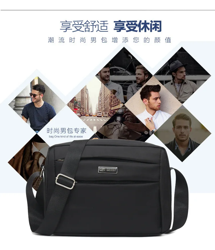

Men Simple Oxford Cloth Shoulder Oblique Bag Casual Multi-functional Waterproof Shoulder Briefcase